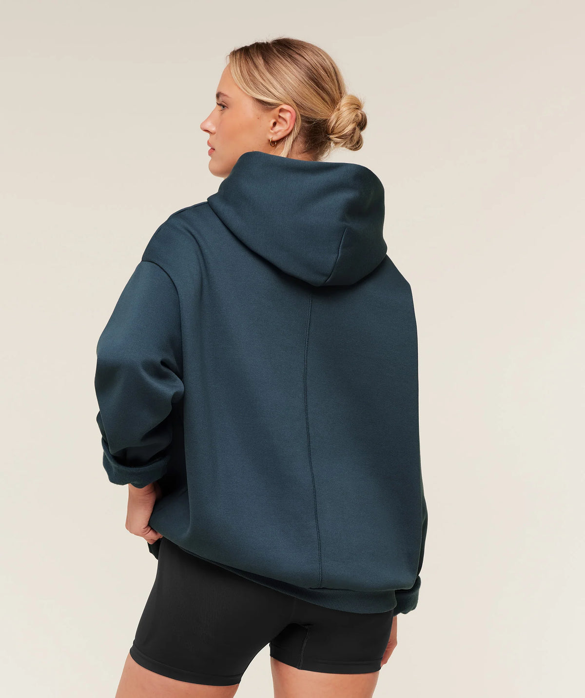 Cosy Luxe Zip Through Hoodie - Stealth Blue
