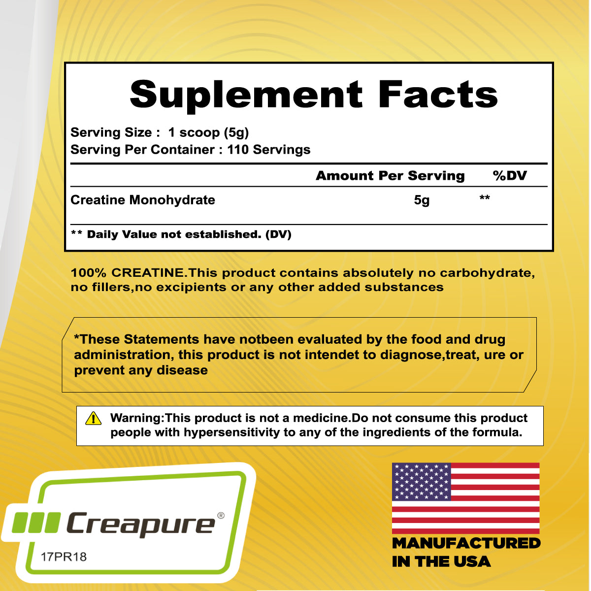 METFORCE Creatine 110serv
