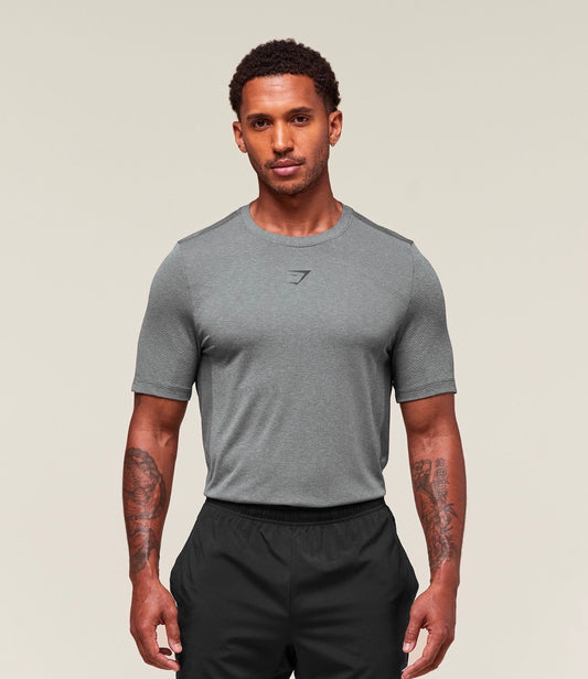 Lightweight Seamless T-Shirt - Light Grey/Smokey Grey