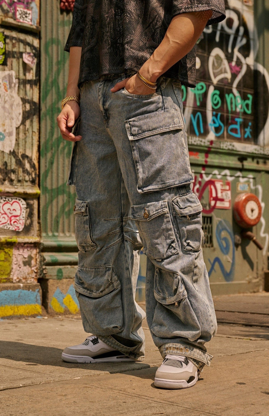 6002 - Hella Pocket Jeans Blue Wash