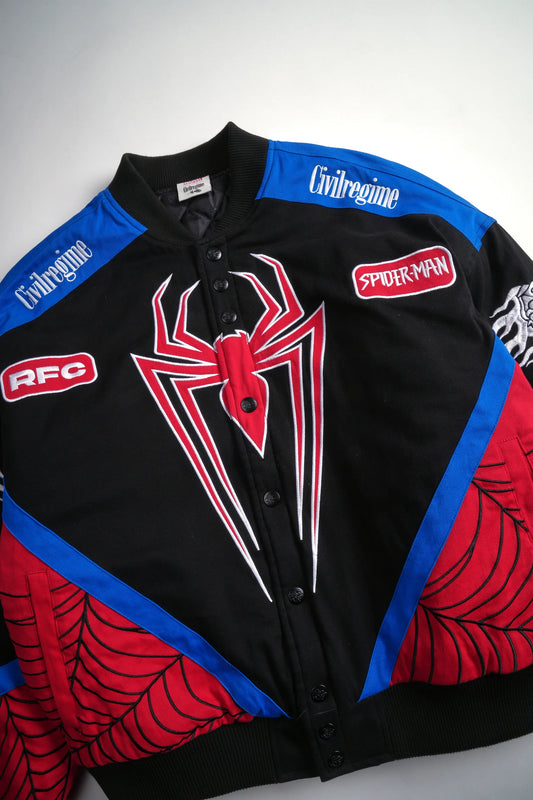 City Swinging Racing Jacket in Black/Blue/Red