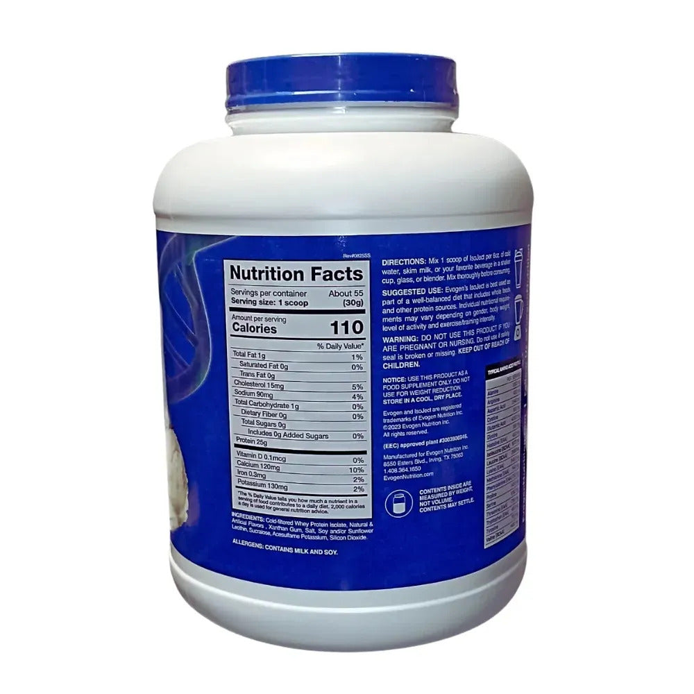 EVOGEN Isoject 3.64lb Vanilla
