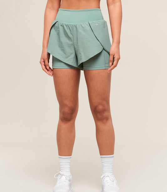 Running 2-in-1 Shorts - Celeste Blue