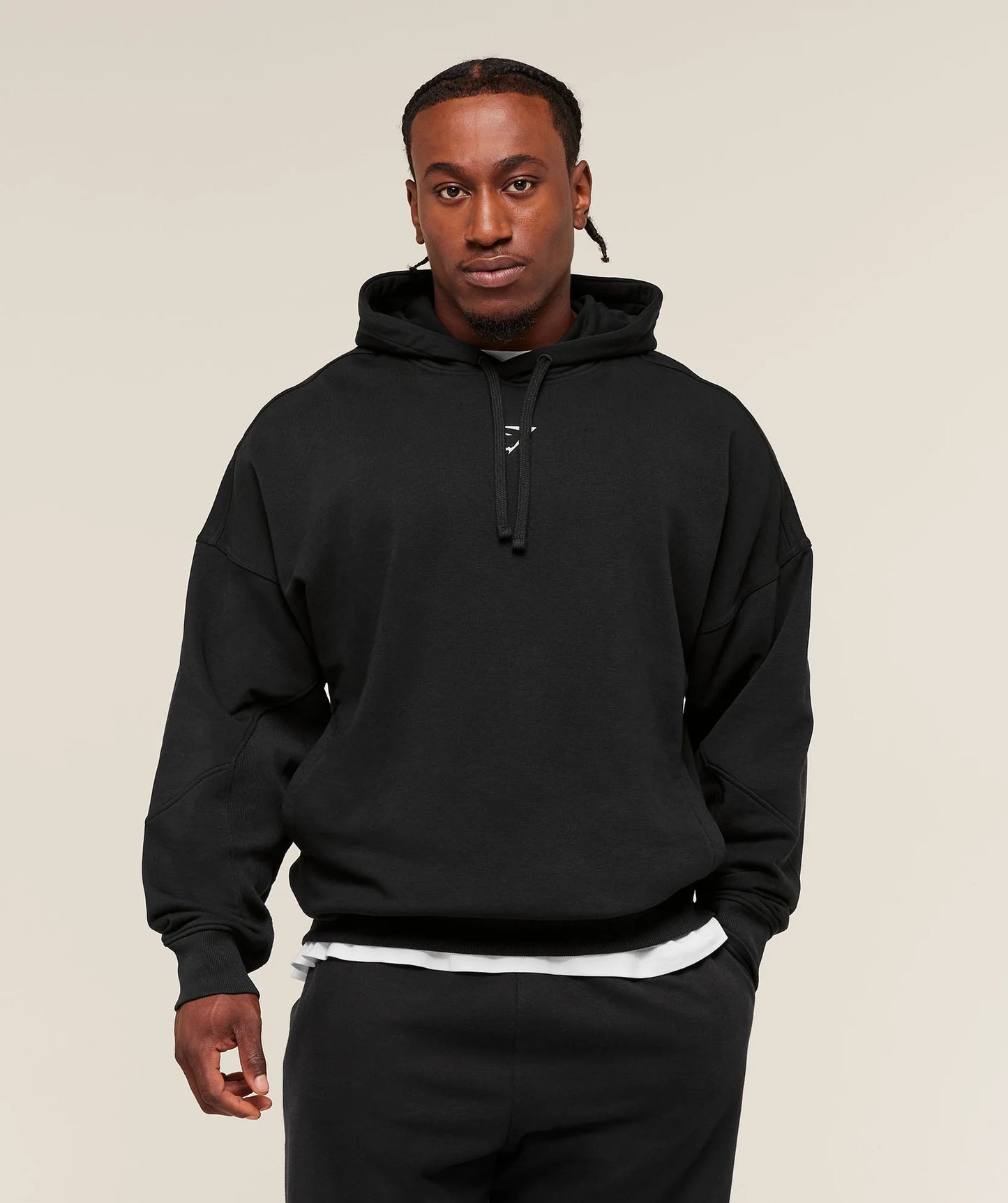 POWER HOODIE Black/Oat White