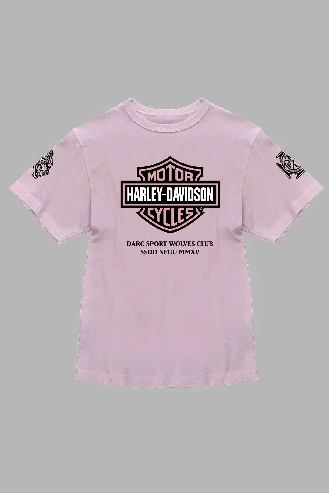 OUR CLUBS OVERSIZED LACE UP TEE IN BLUSH PINK