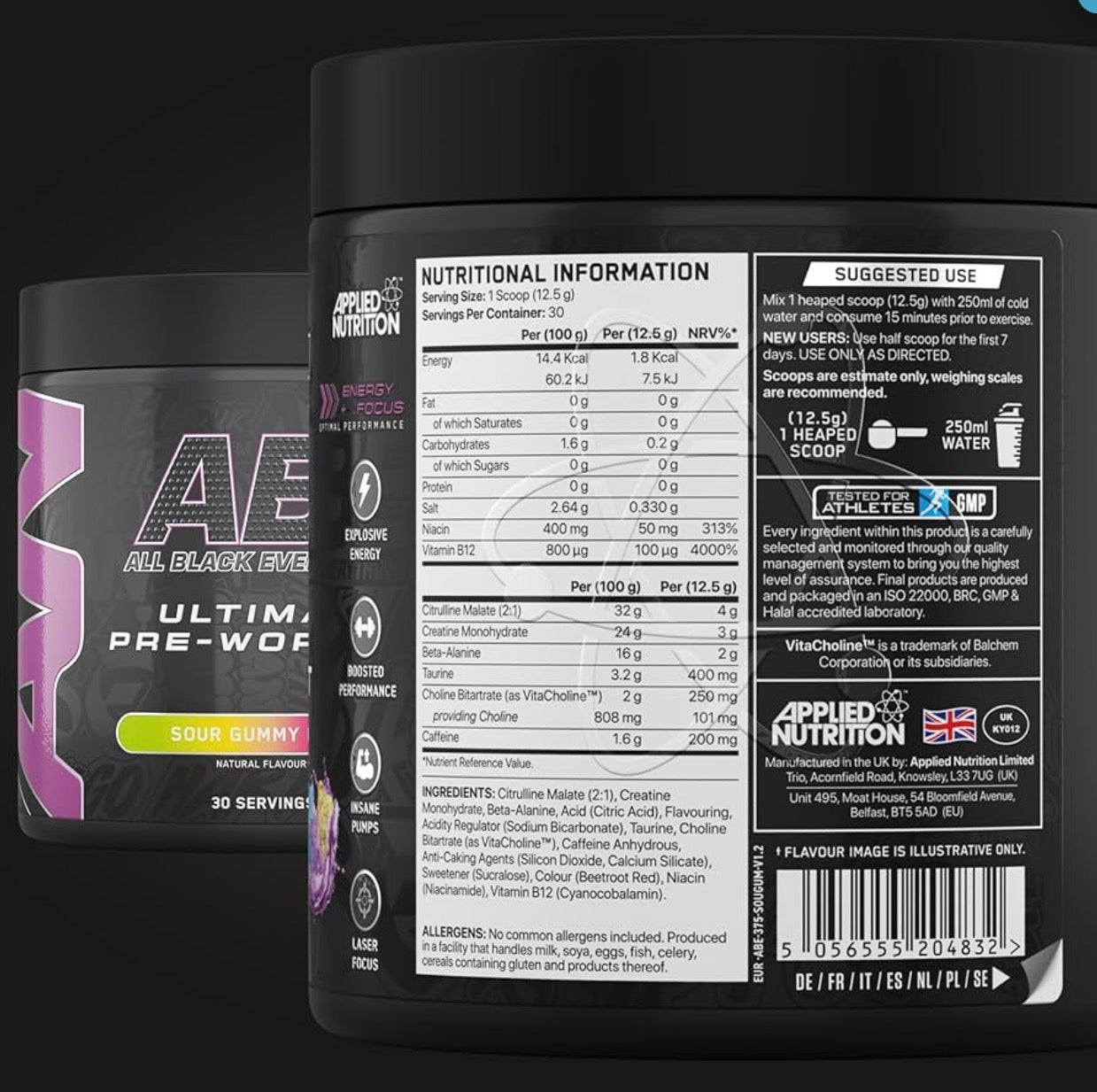 ABE Ultimate Pre Workout Sour Gummy Bear