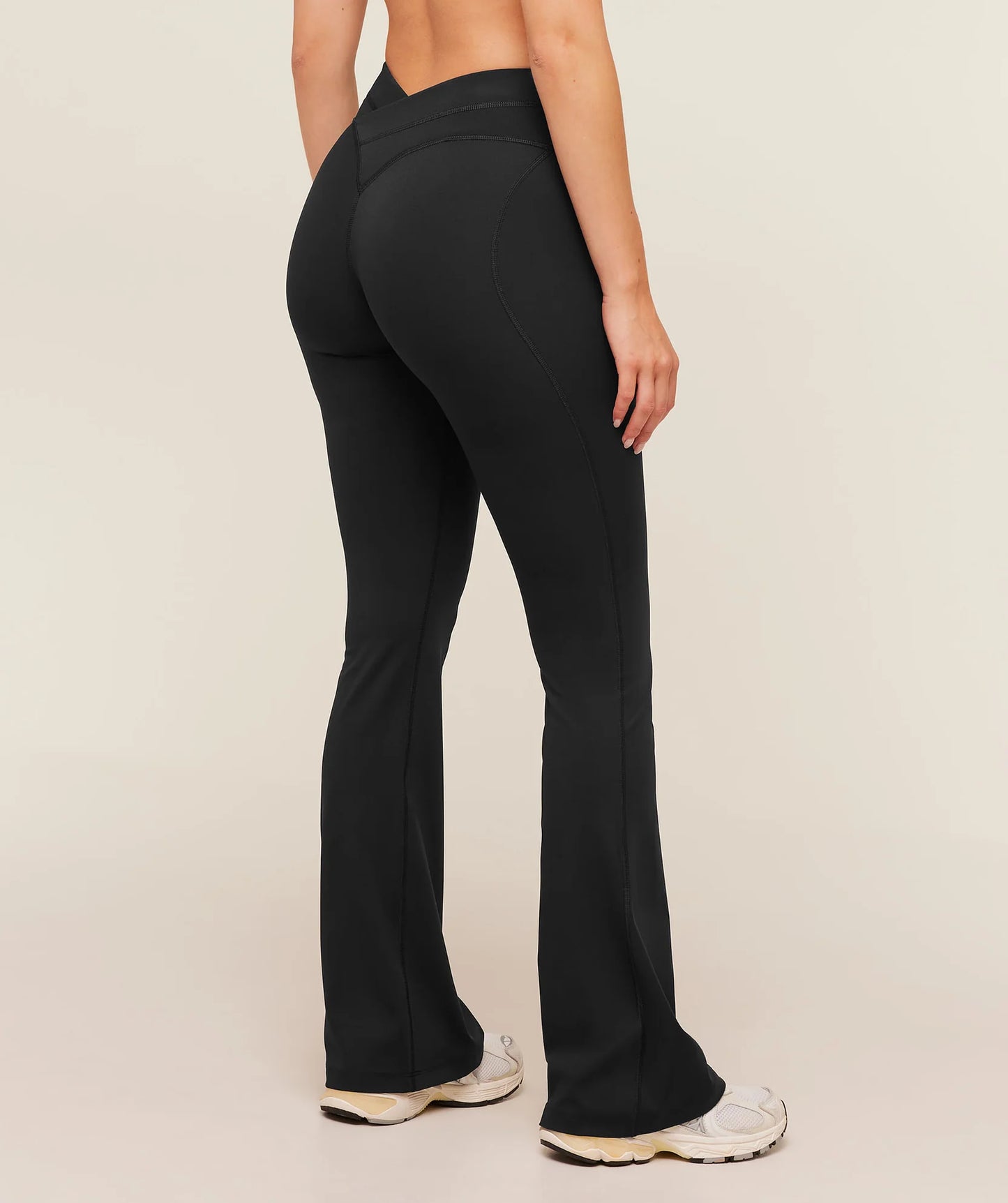 CROSSOVER BACK FLARED LEGGINGS