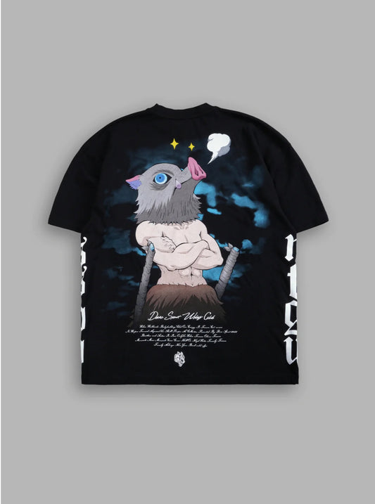INOSUKE "SIDE BY SIDE" SERIES PREMIUM TEE IN BLACK