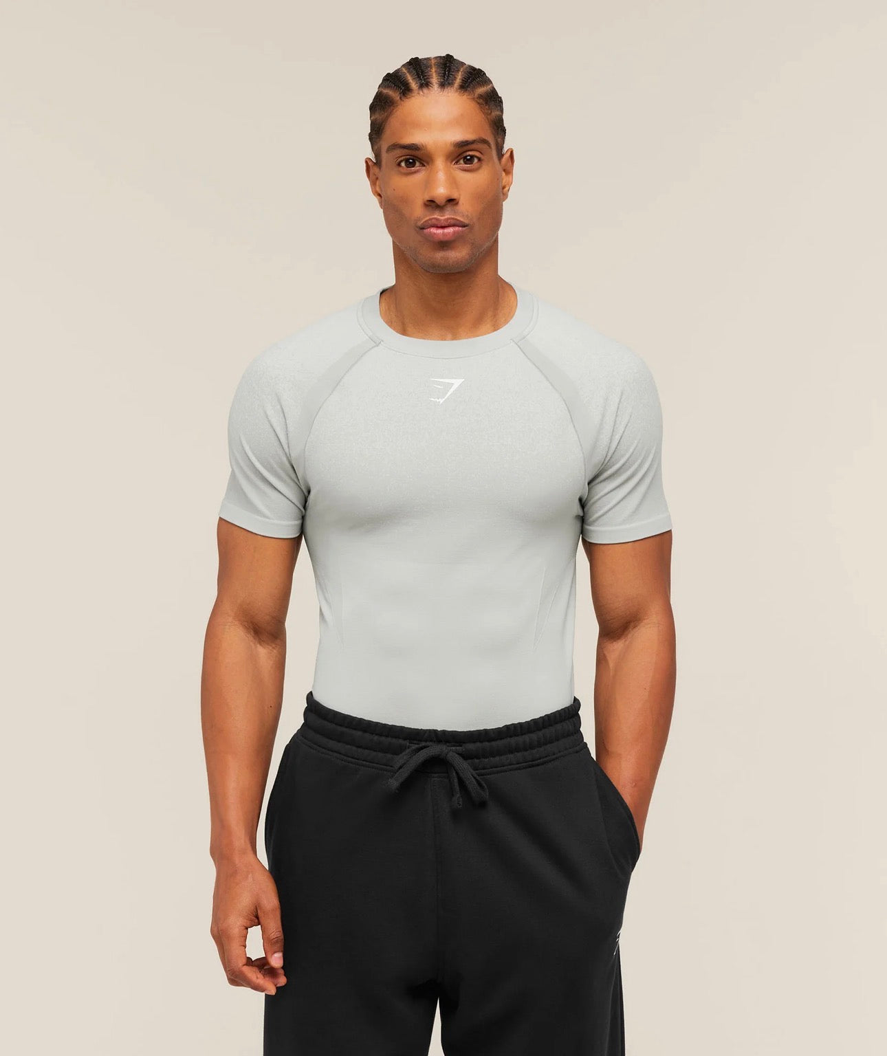 SHADOW SEAMLESS T SHIRT Light grey