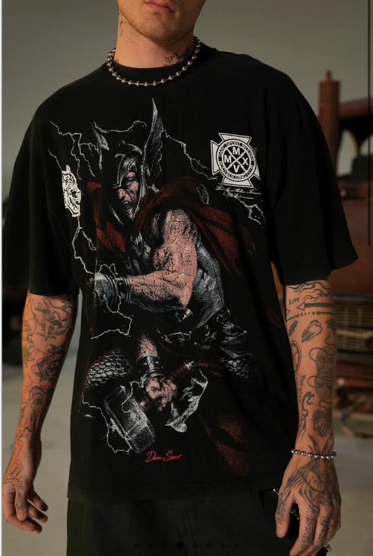 SON OF ODIN "PREMIUM" OVERSIZED TEE IN BLACK
