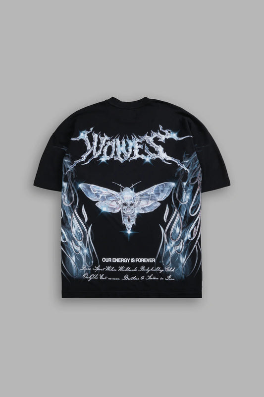 IRON MOTH "PREMIUM" OVERSIZED TEE IN BLACK