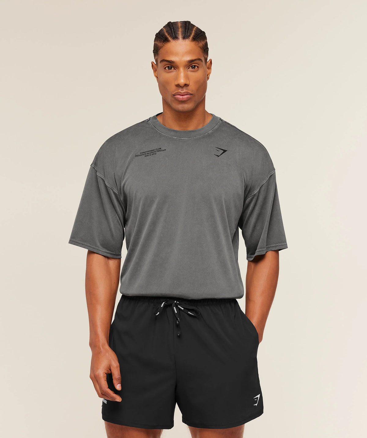 Gymshark Conditioning Club Washed T-Shirt -
Black/Wash