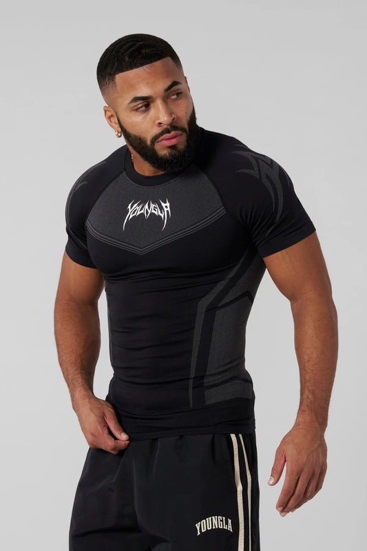 4041 - WARRIOR COMPRESSION TEES Black