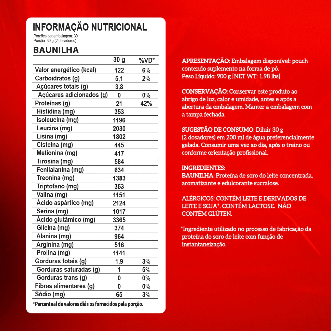 INTEGRAL MEDICA Whey 100% Pure 900g Baunilha