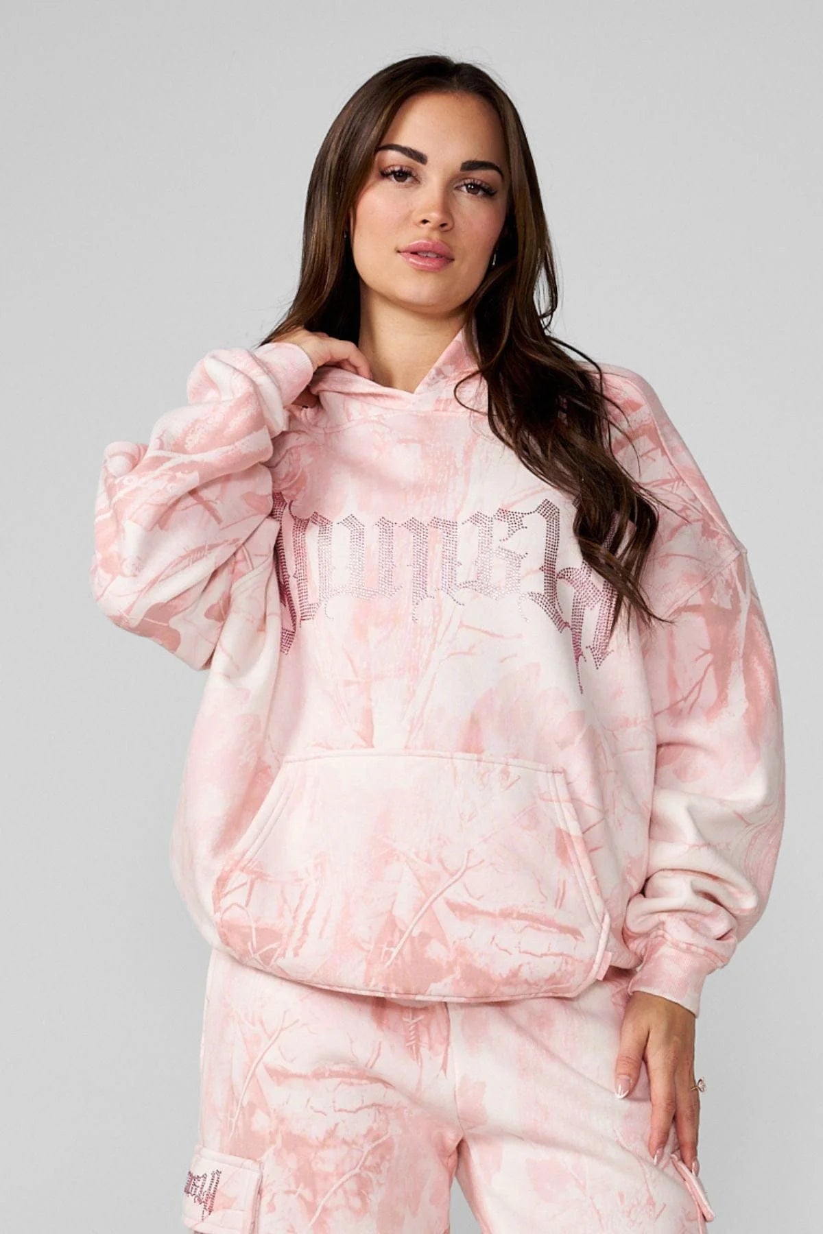 W5168 - CAMO BLING HOODIE